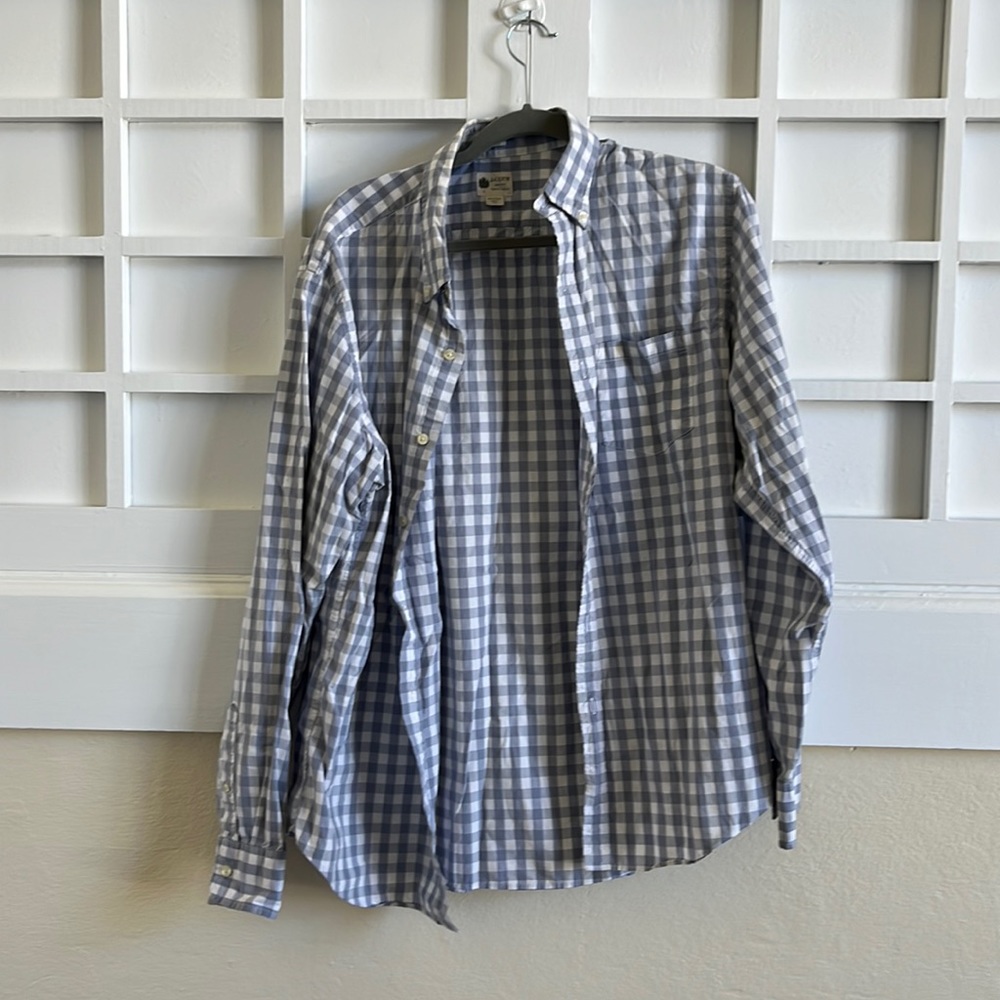 J.Crew mens large checkered shirt